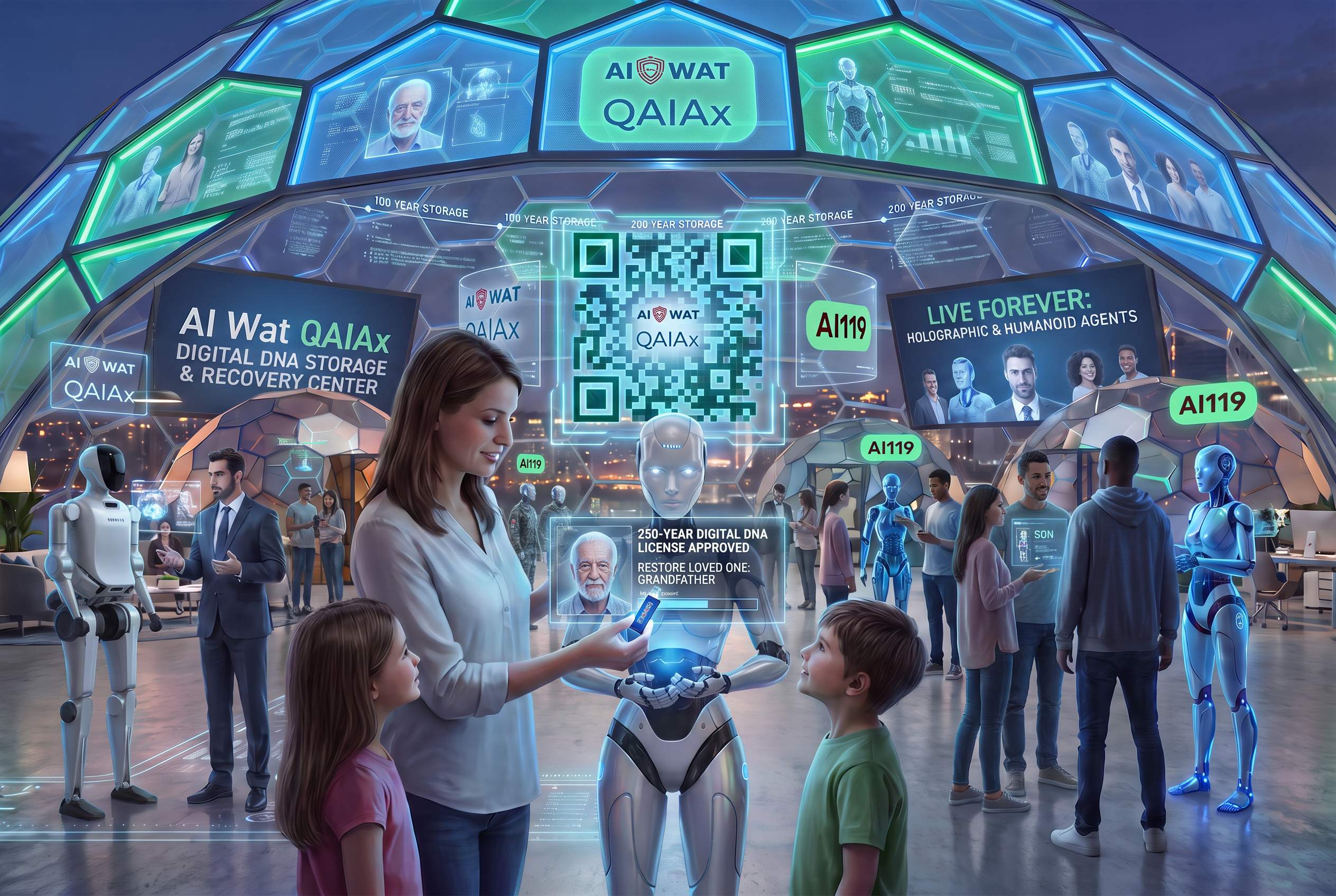 AI Wat QAIAx 4E Omni AI HRR Model Series  (Omni AI - Live Forever Prototype Introduction)